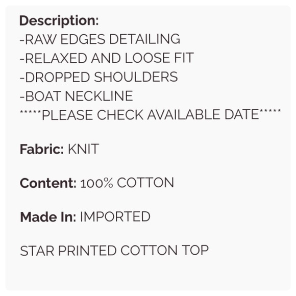 No. 245 $25 start LAST ONE❤️Raw edge star top - Picture 5 of 5